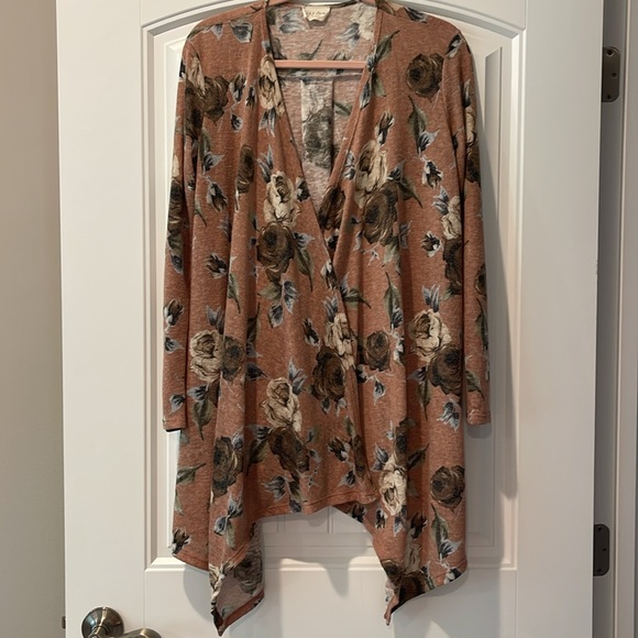 143 Story by Line‎ Up Floral Lightweight Open Cardigan Sweater S - Picture 2 of 9